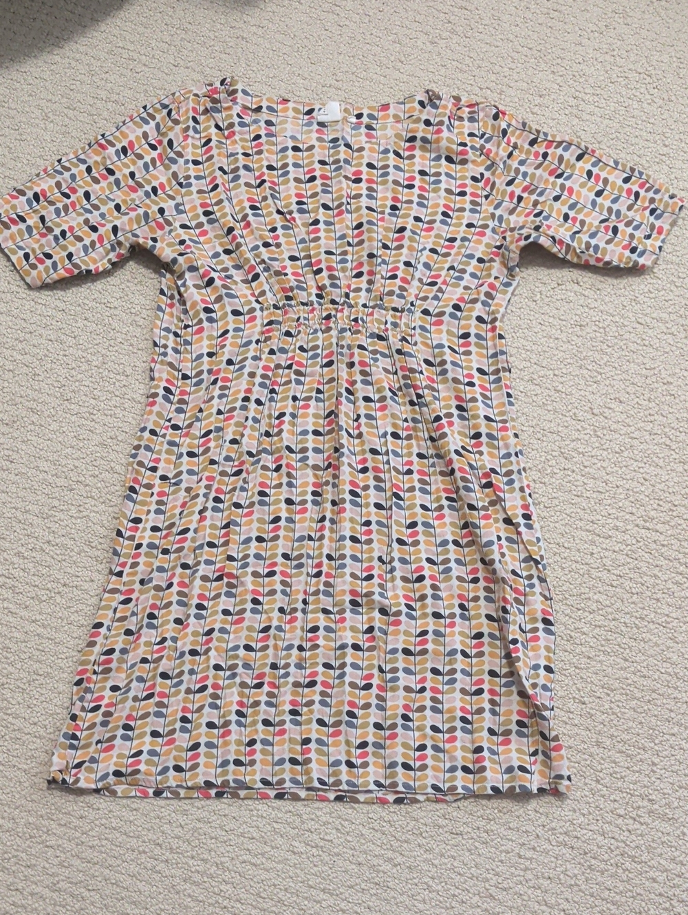 Uniqlo x Orla Kirly Multicolor Leaf-Print Cotton Dress